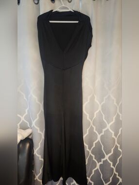 Black V-Neck Women's Dress Medium